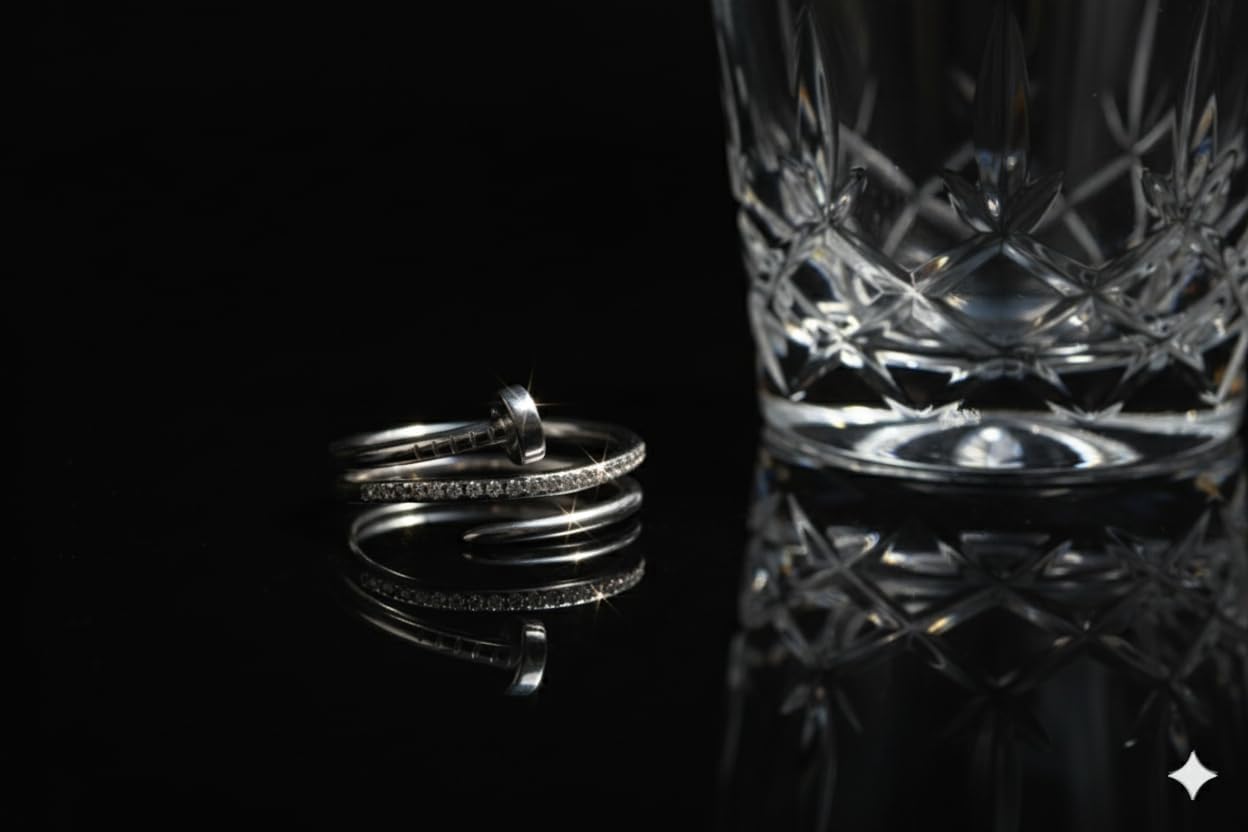 Handmade in Turkey 925 Sterling Silver Moissanite Nail Ring for Women, Unique Wrap Snake Style Band, Sterling Silver Jewelry Gift