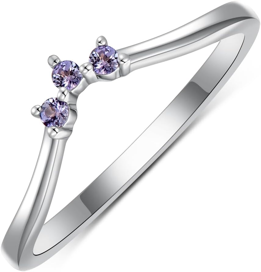 Princess-Cut Moissanite Engagement Rings Sets for Women,10K 14K 18K Solid Gold Amethyst Wedding Bands Sets,Bridal Ring Sets with Free Engraving