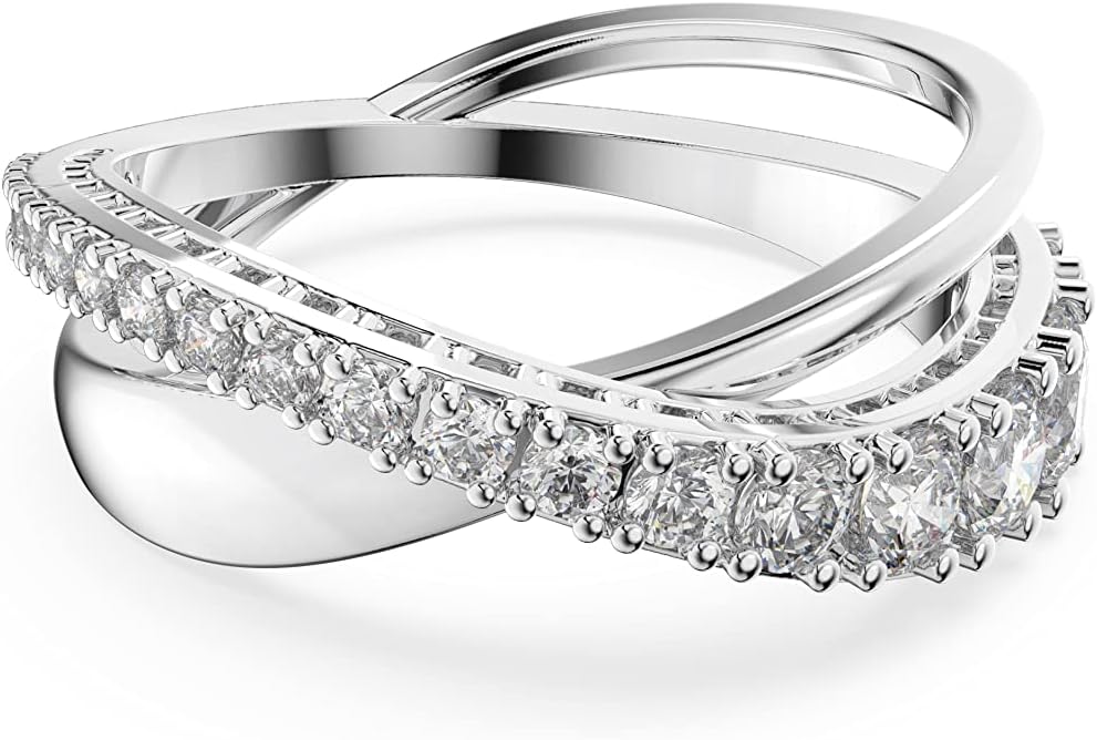 SWAROVSKI Twist Crystal Ring Jewelry Collection, Rhodium Tone Finish