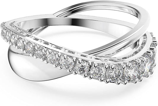SWAROVSKI Twist Crystal Ring Jewelry Collection, Rhodium Tone Finish