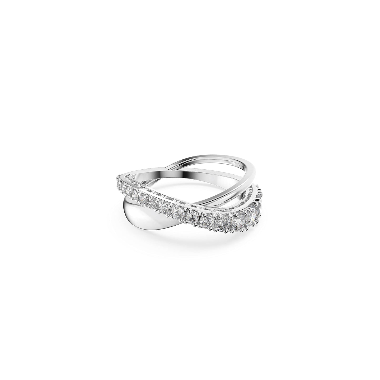 SWAROVSKI Twist Crystal Ring Jewelry Collection, Rhodium Tone Finish