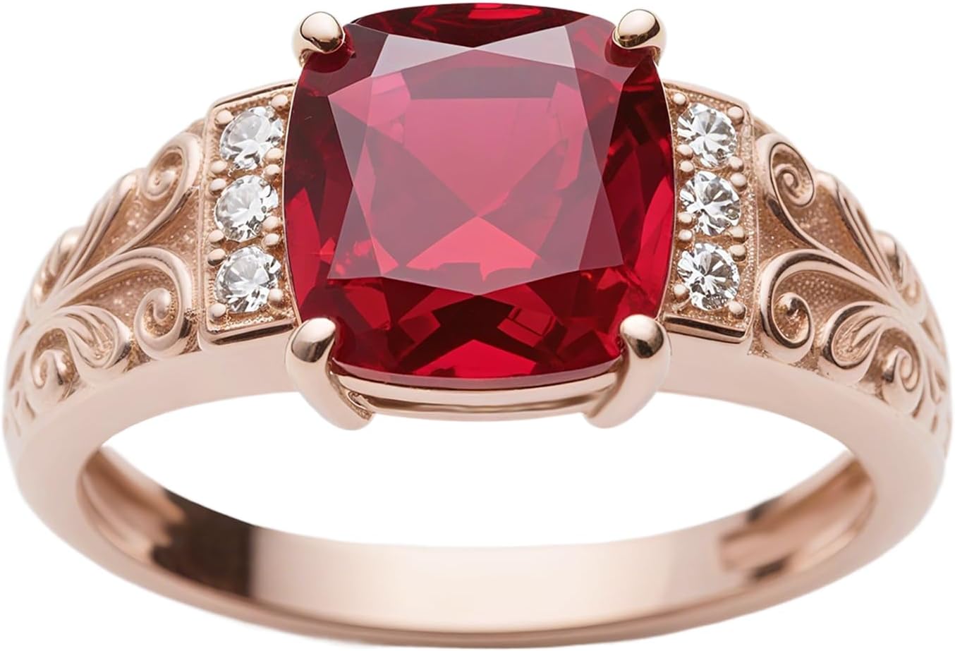 Customizable Birthstone Rings for Women, 925 Sterling Silver Created Gemstone 5A Cubic Zirconia Cushion/Marquise Engagement Ring, 1ct Halo Promise Rings for Her Anniversary Wedding Jewerly