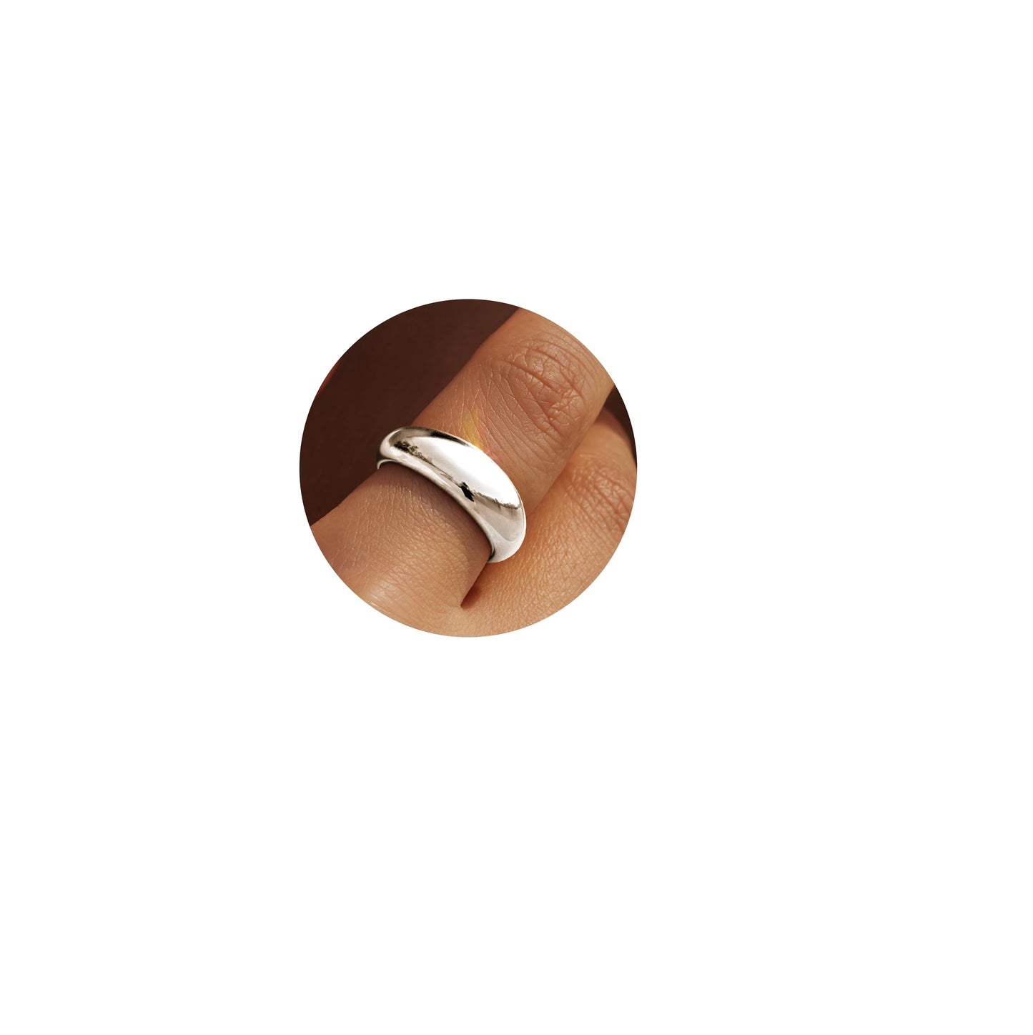 Non Tarnish Gold Chunky Rings for Women, 14K Gold Plated Statement Dome Rings Stacking, Adjustable Mens Silver Eternity Wedding Band Jewelry Size 3-13
