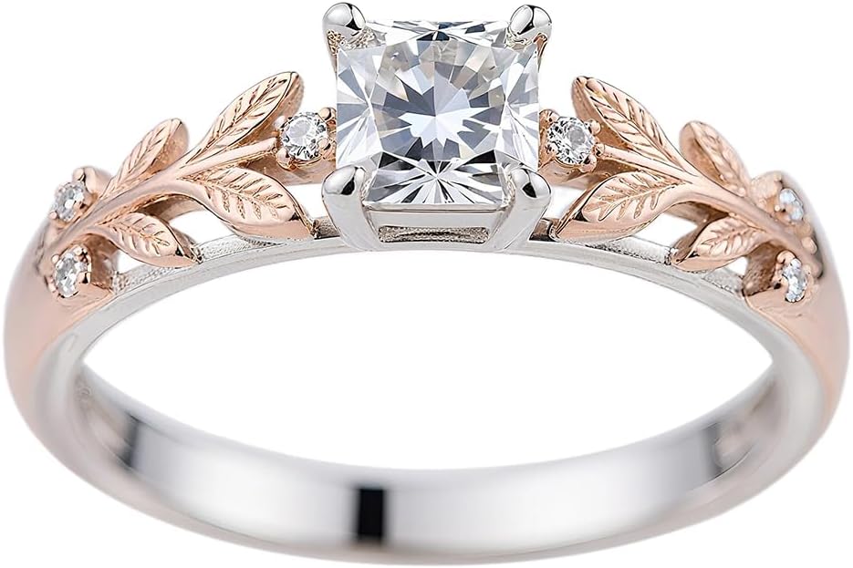 Personalized Leaf Vine Ring for Women 925 Sterling Silver Promise Rings Jewelry Gift for Birthday Christmas Anniversaries