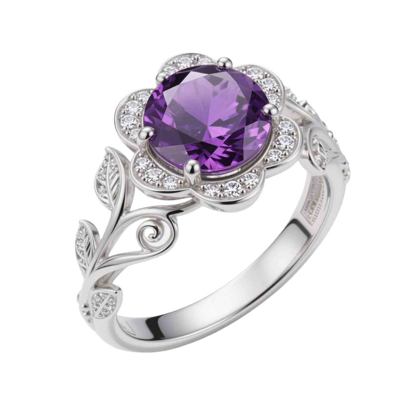 Personalized Leaf Vine Ring for Women 925 Sterling Silver Promise Rings Jewelry Gift for Birthday Christmas Anniversaries