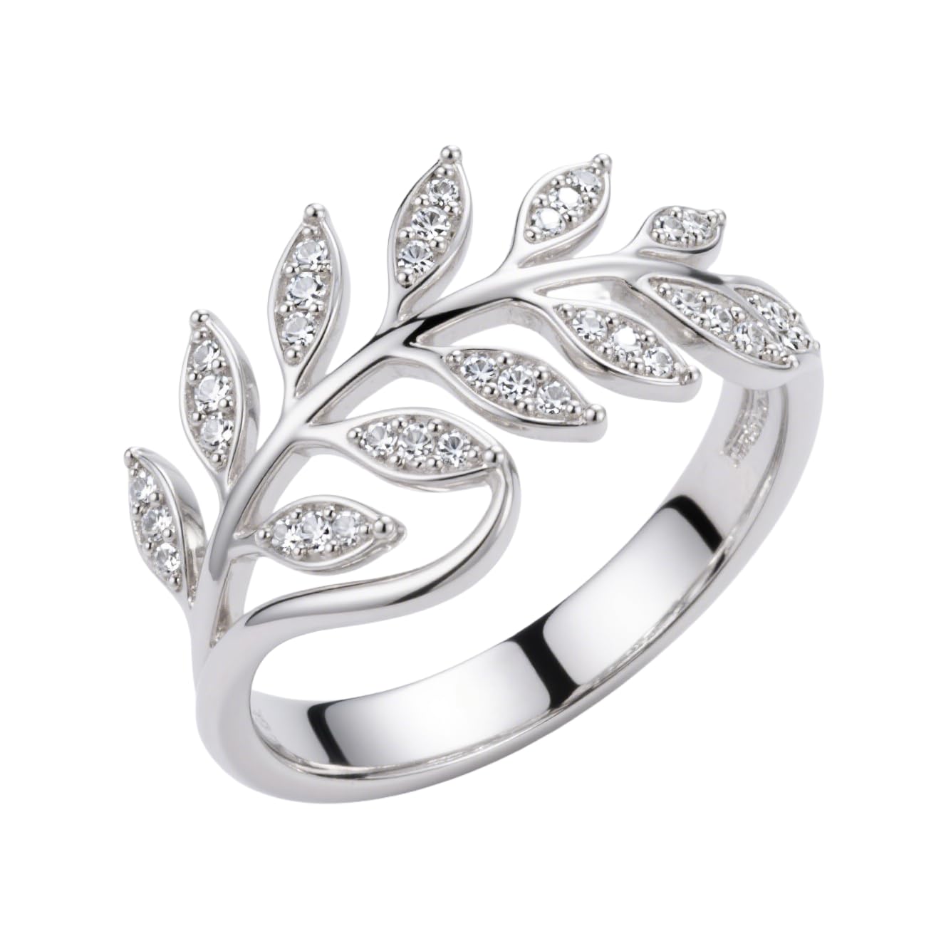 Personalized Leaf Vine Ring for Women 925 Sterling Silver Promise Rings Jewelry Gift for Birthday Christmas Anniversaries