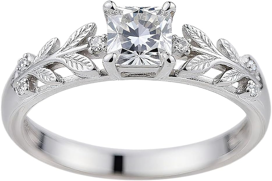 Personalized Leaf Vine Ring for Women 925 Sterling Silver Promise Rings Jewelry Gift for Birthday Christmas Anniversaries