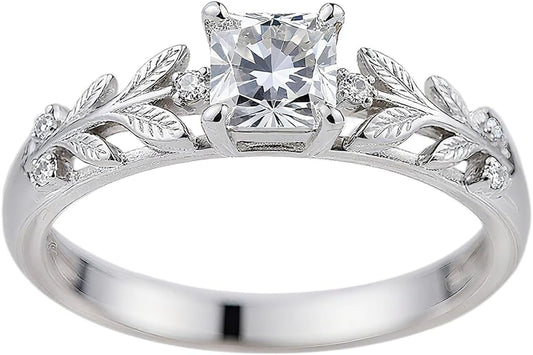Personalized Leaf Vine Ring for Women 925 Sterling Silver Promise Rings Jewelry Gift for Birthday Christmas Anniversaries