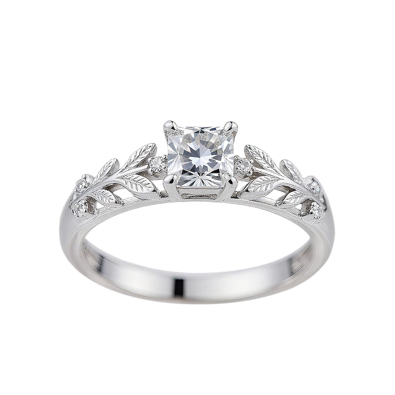 Personalized Leaf Vine Ring for Women 925 Sterling Silver Promise Rings Jewelry Gift for Birthday Christmas Anniversaries