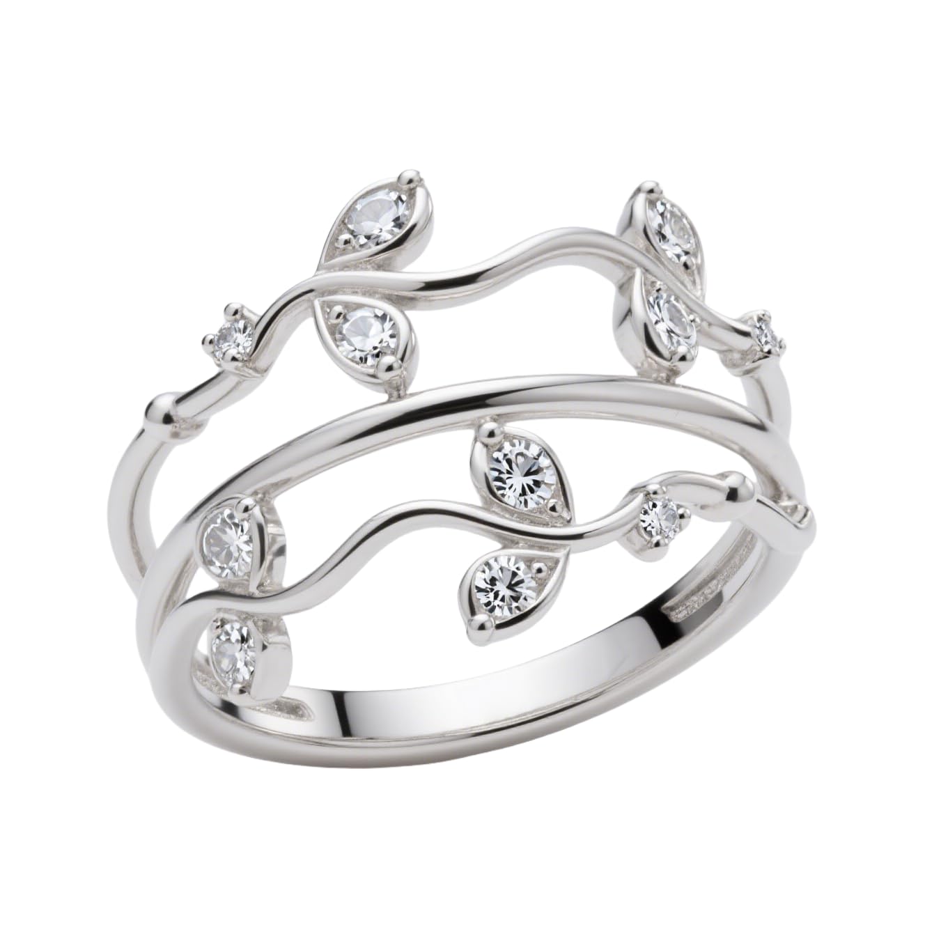 Personalized Leaf Vine Ring for Women 925 Sterling Silver Promise Rings Jewelry Gift for Birthday Christmas Anniversaries