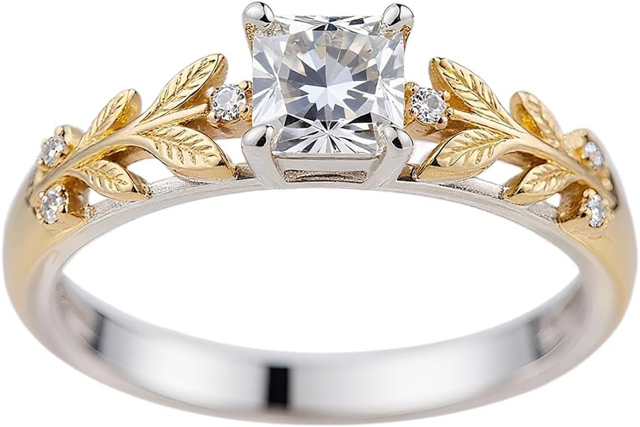 Personalized Leaf Vine Ring for Women 925 Sterling Silver Promise Rings Jewelry Gift for Birthday Christmas Anniversaries