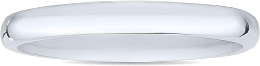Platinum 2mm - 7mm Domed Comfort Fit Wedding Band