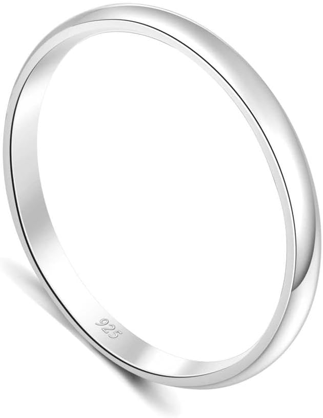 Minddha Sterling Silver Wedding Band - 925 Pure Silver Ring for Women & Men | Elegant Band for Special Occasions