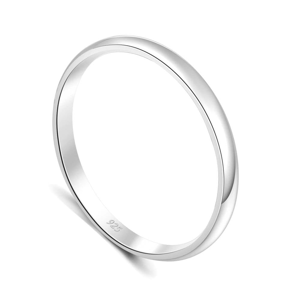 Minddha Sterling Silver Wedding Band - 925 Pure Silver Ring for Women & Men | Elegant Band for Special Occasions