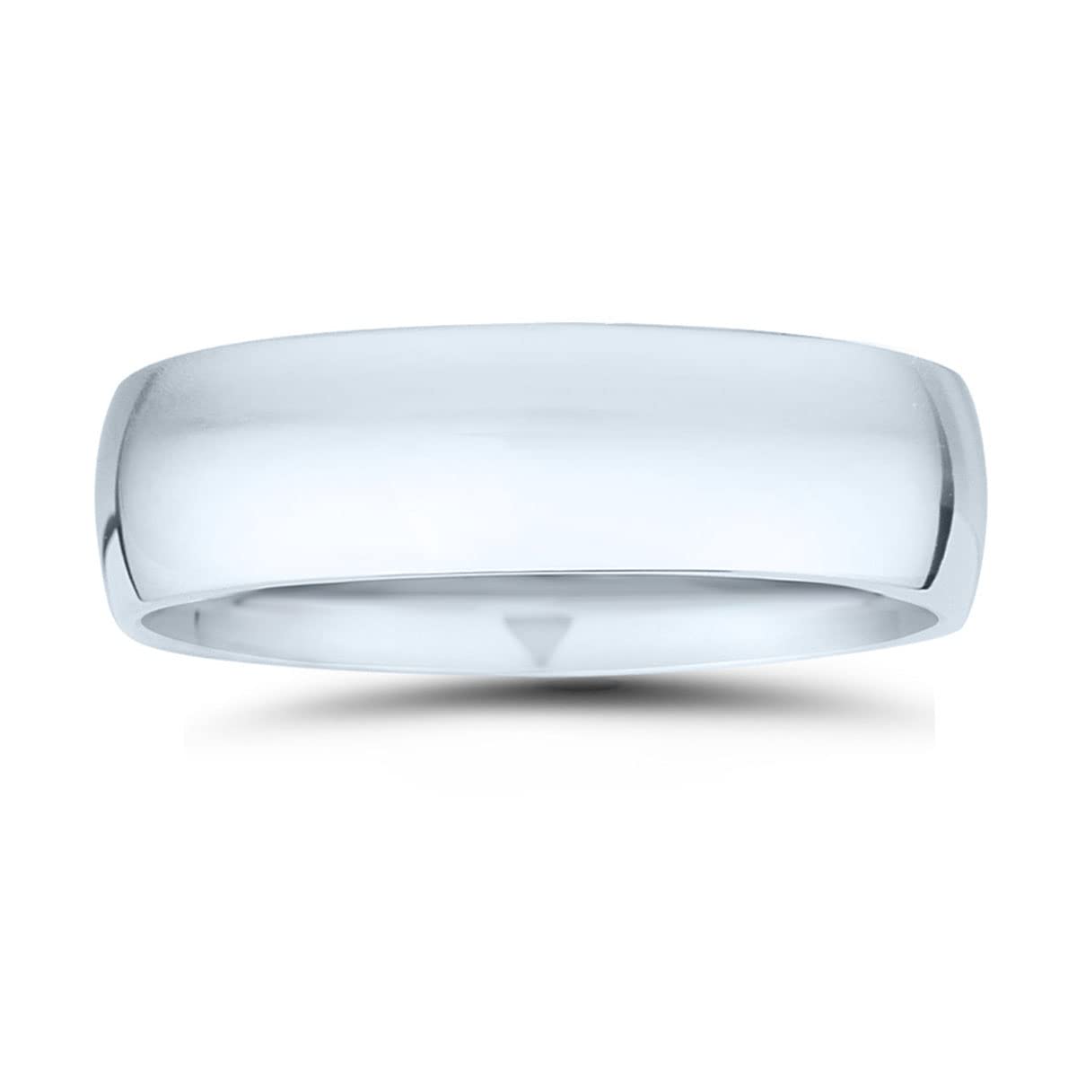 Platinum 2mm - 7mm Domed Comfort Fit Wedding Band