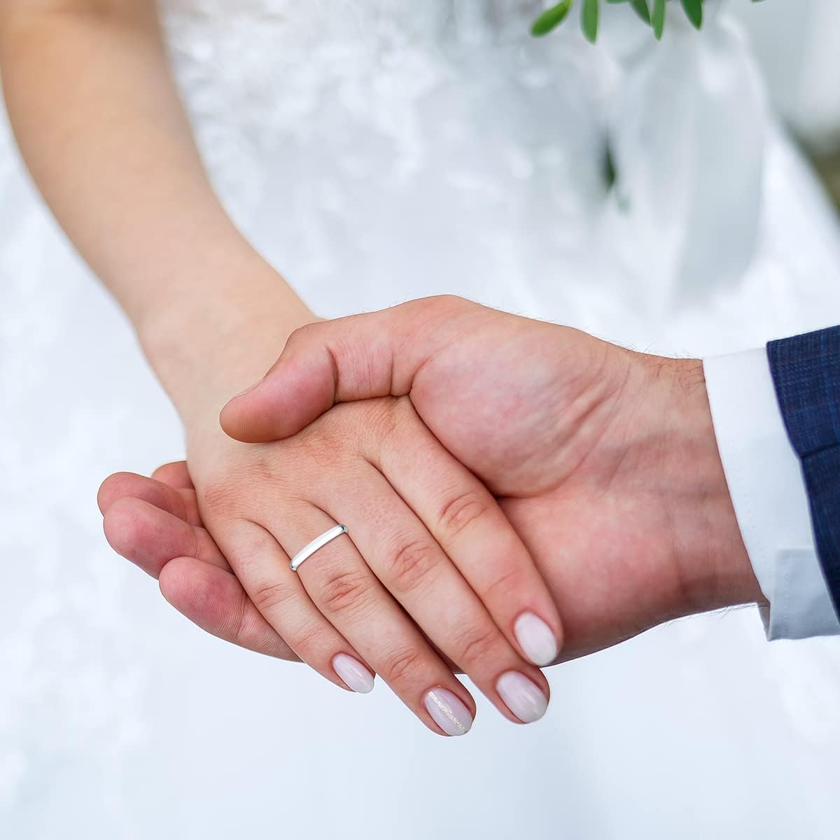 Platinum 2mm - 7mm Domed Comfort Fit Wedding Band