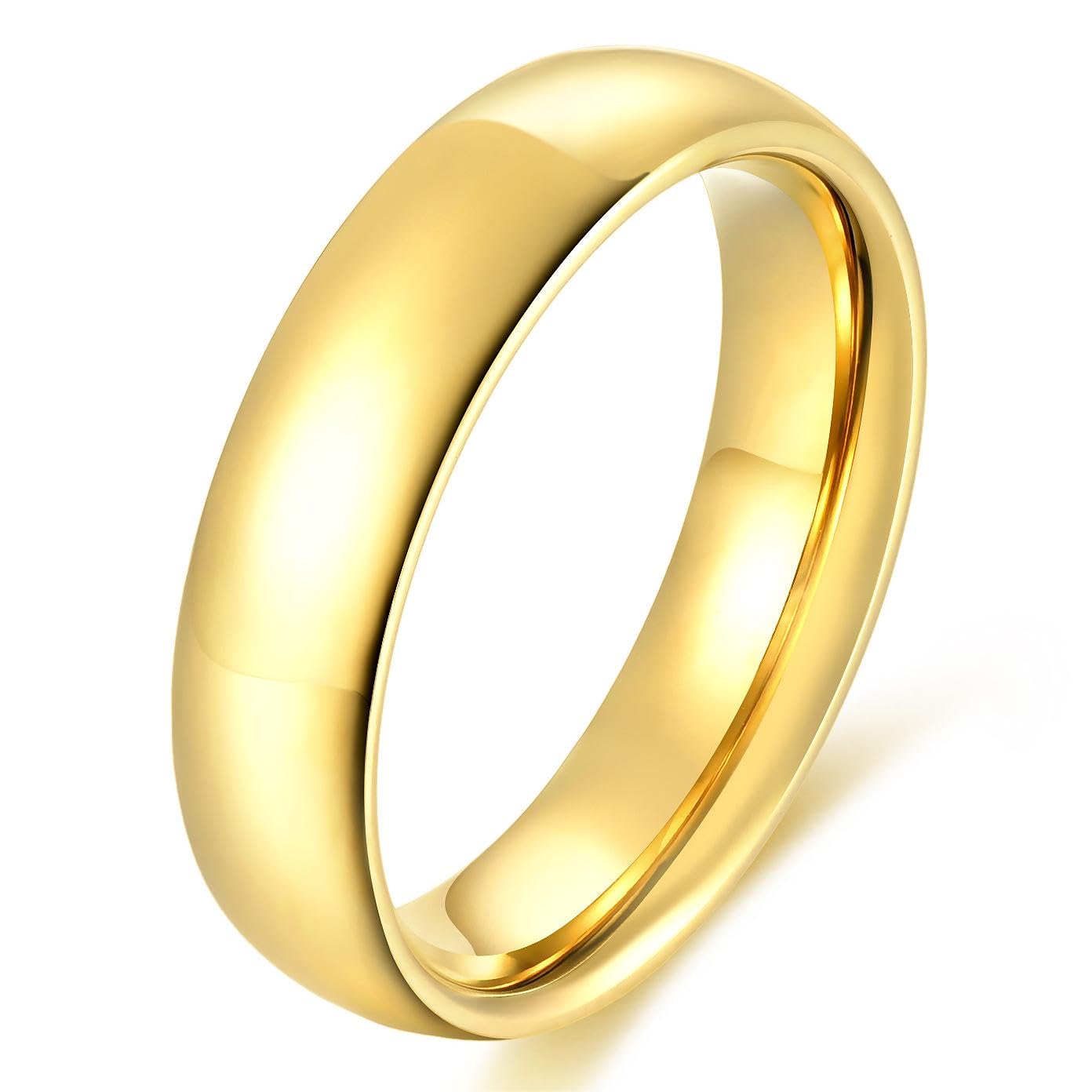 4mm 6mm Stainless Steel Ring Plain Dome High Polished Wedding Band Comfort Fit Size 4-12