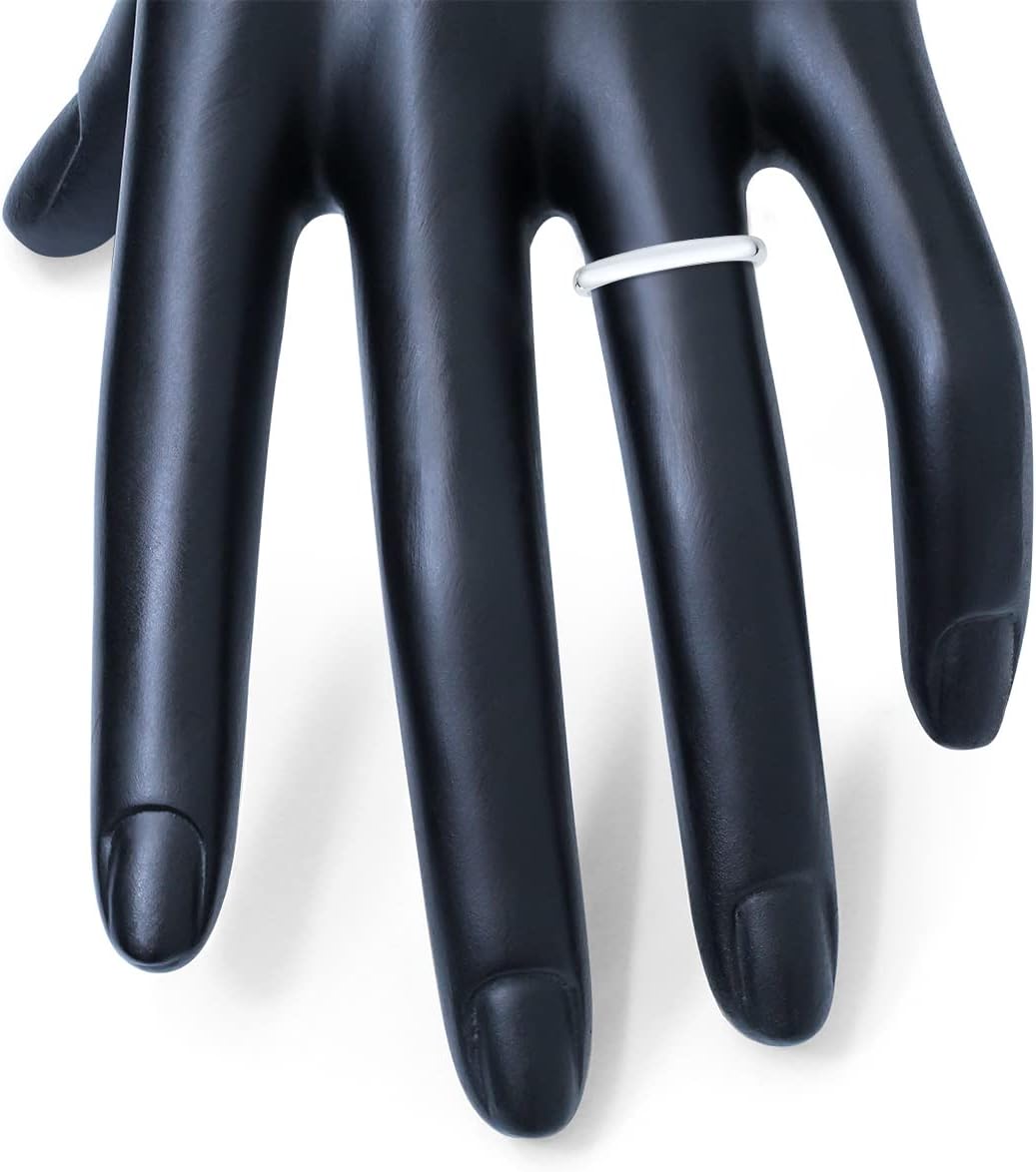 Platinum 2mm - 7mm Domed Comfort Fit Wedding Band