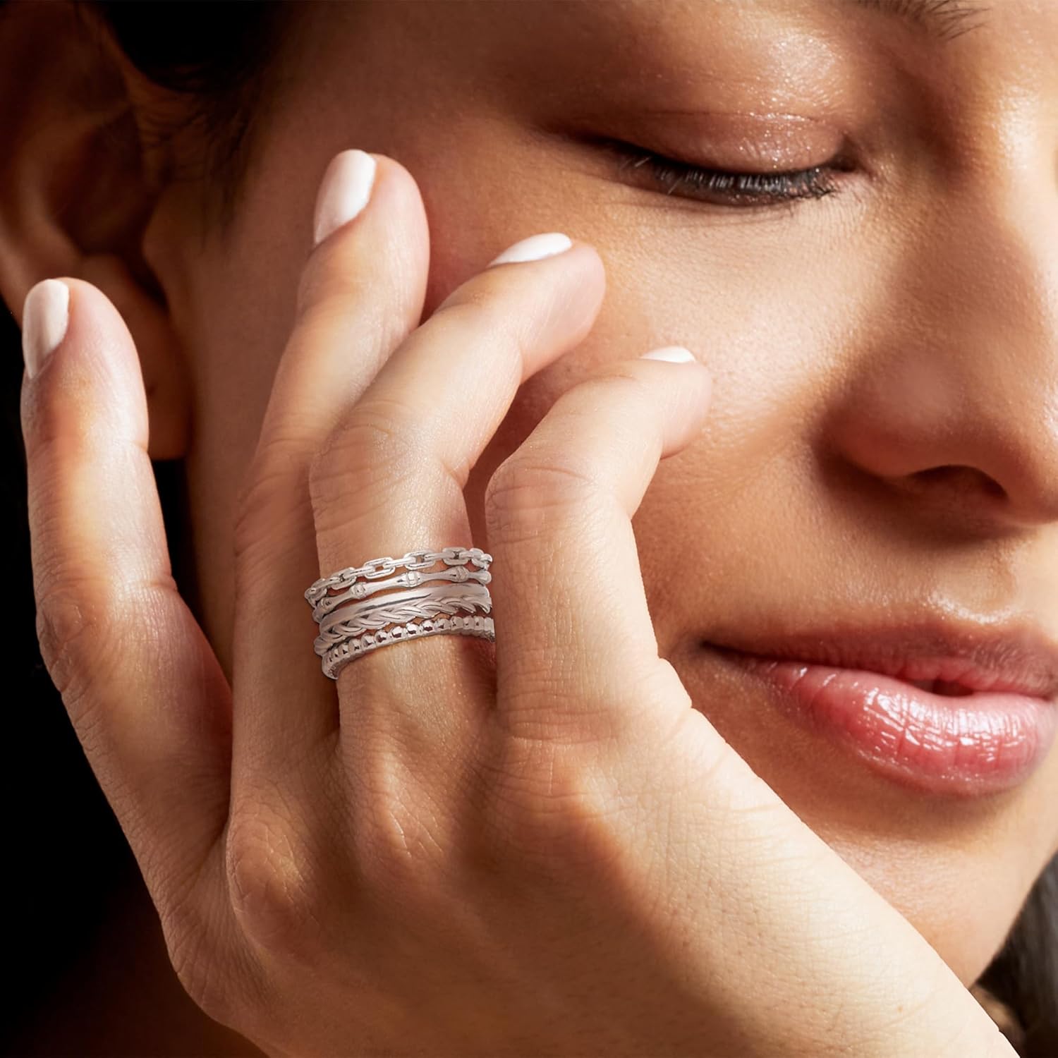 Ross-Simons Sterling Silver Jewelry Set: 5 Stackable Rings