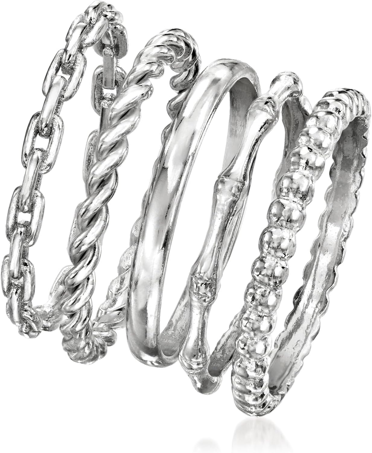 Ross-Simons Sterling Silver Jewelry Set: 5 Stackable Rings