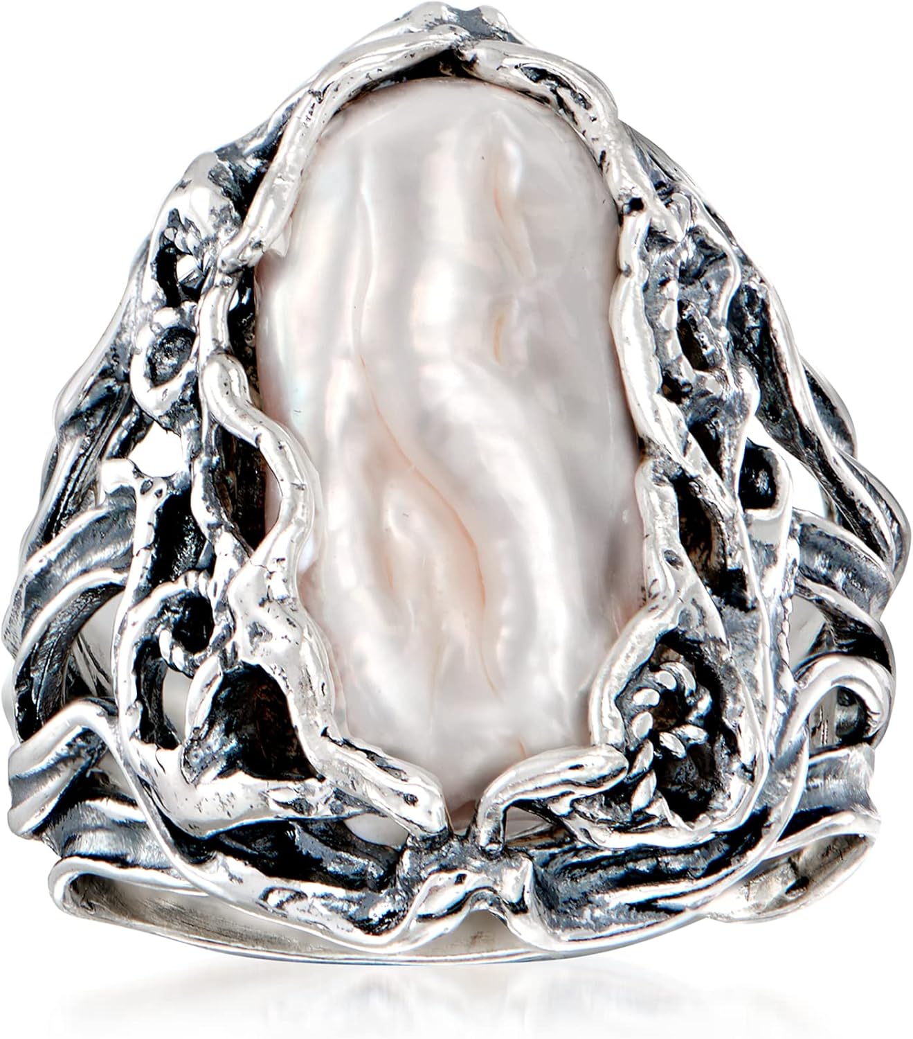 Ross-Simons 20-23mm Cultured Baroque Pearl Ring in Sterling Silver